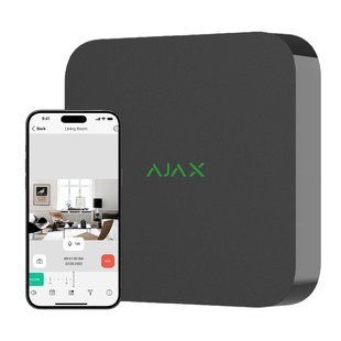 Ajax&nbsp;NVR&nbsp;(16ch)&nbsp;(8EU)&nbsp;black Мережевий&nbsp;відеореєстратор 896 фото