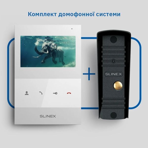 Slinex ML-16HD(Black)+SQ-04M(White) Комплект&nbsp;відеодомофону 720 фото