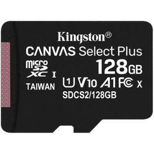 Kingston microSD 128GB C10 UHS-I R100MB/s + SD Карта пам'яті 582 фото
