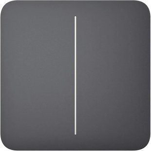 Ajax&nbsp;SoloButton&nbsp;(2-gang)&nbsp;[55]&nbsp;graphite&nbsp;кнопка Кнопка двоклавішного вимикача 891 фото